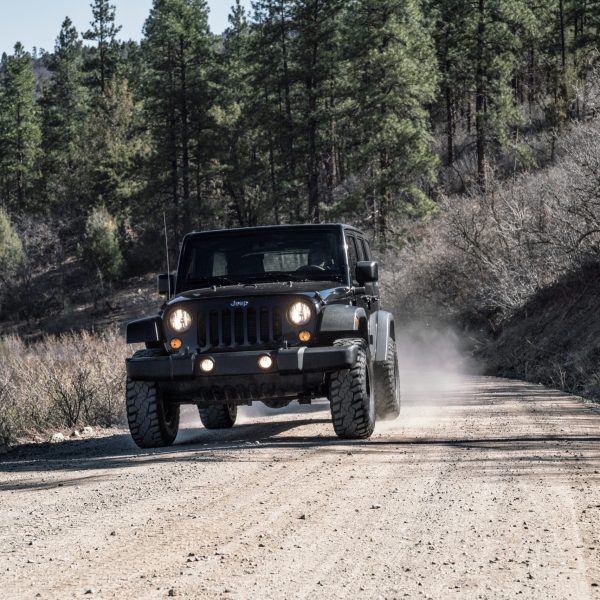 Jeep on a dirt road