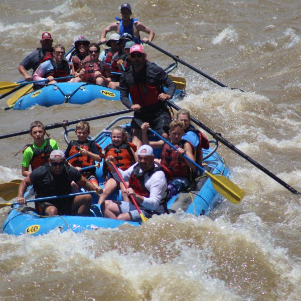 Group rafting in Durango Colorado